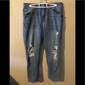 Distressed jeans